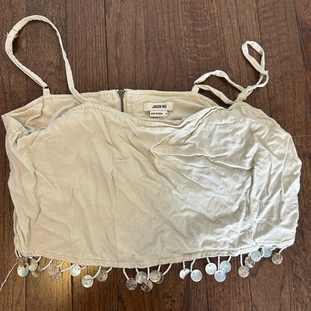 Jason Wu Beige Camisole with Sequin Accents